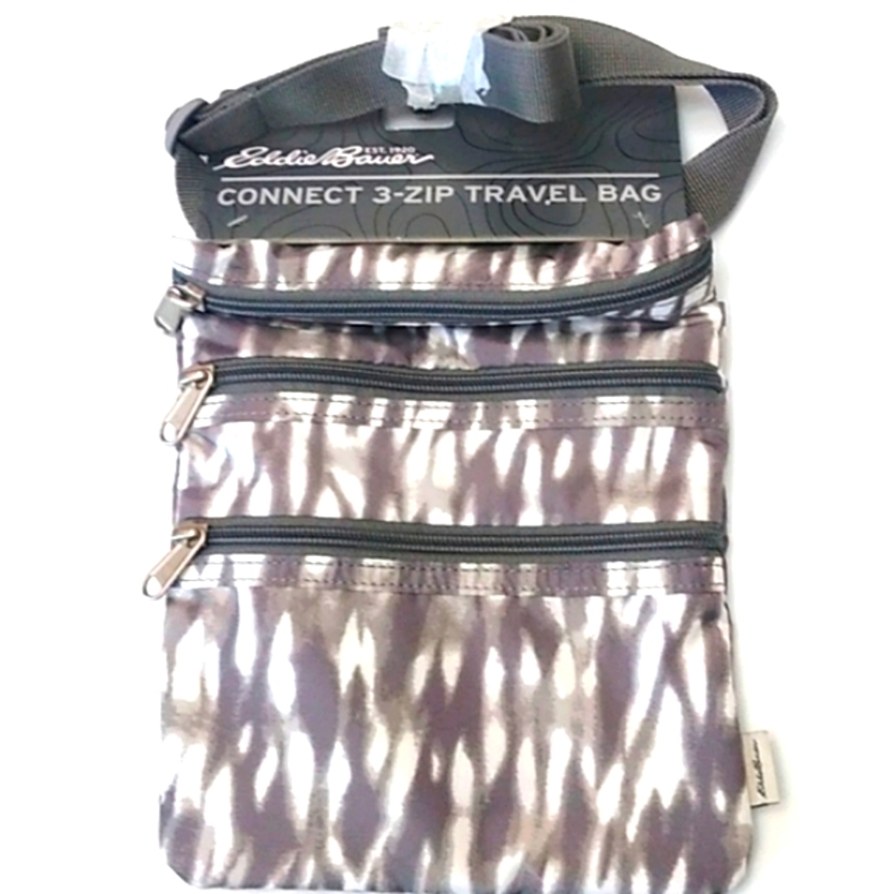 🎉HP🎉Eddie Bauer Connect 3-Zip Travel Bag, Cinder, NWT